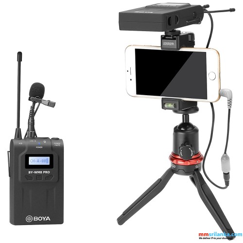 BOYA BY-WM8 PRO-K1 UHF DUAL CHANNEL WIRELESS MICROPHONE (6M)